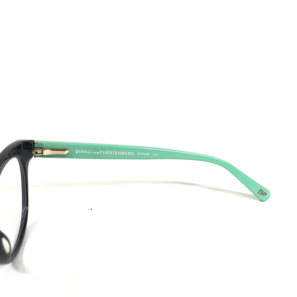 Diane von Furstenberg Eyeglasses Frames DVF5058 001 Black Green Gold 49-18-135